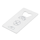 Triathlon cool neues Design Geldbeutel Flaschenöffner (Rückseite Schrägansicht)