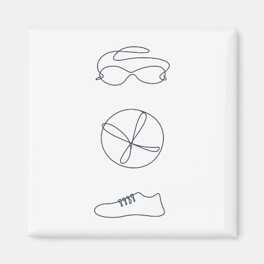 Triathlon cool neues Design Magnet (Vorne)