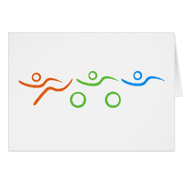 Triathlon cool und einzigartig Design (Vorderseite (Horizontal))