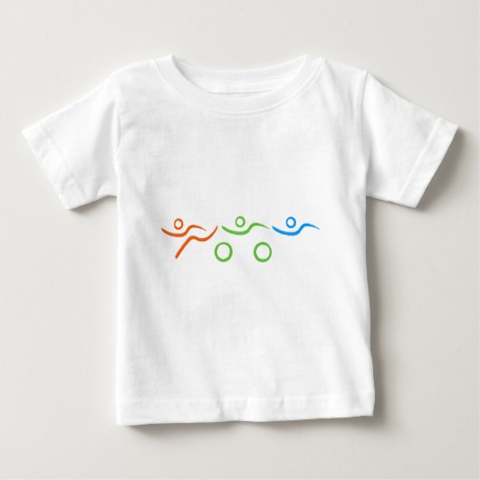 Triathlon cool und einzigartig Design Baby T-shirt (Vorderseite)
