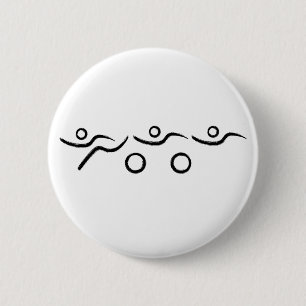 Triathlon cool und einzigartig Design Button