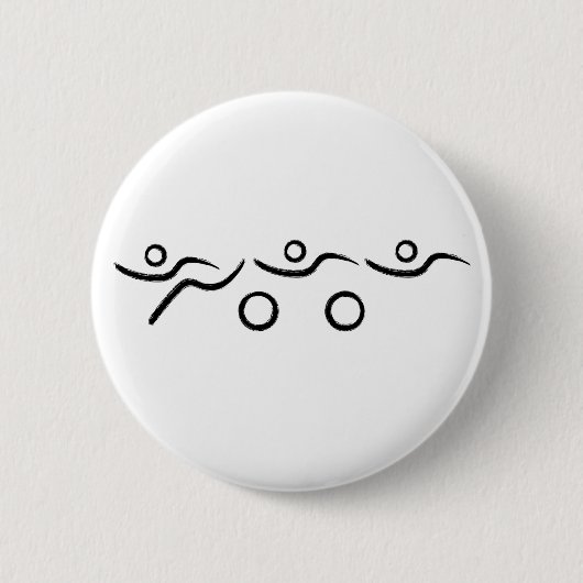 Triathlon cool und einzigartig Design Button (Vorderseite)