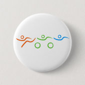 Triathlon cool und einzigartig Design Button (Vorderseite)