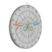 Triathlon cool und einzigartig Design Dartscheibe (Vorderseite Links)