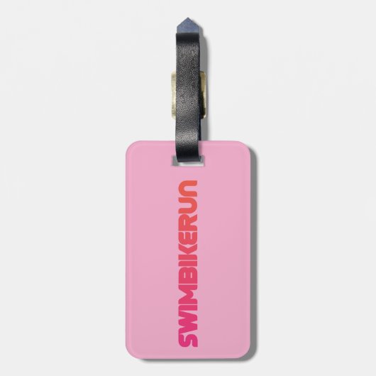 Triathlon cool und einzigartig Design Gepäckanhänger (Rückseite vertikal)