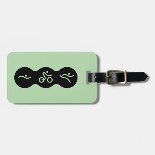 Triathlon cool und einzigartig Design Gepäckanhänger (Vorderseite horizontal)