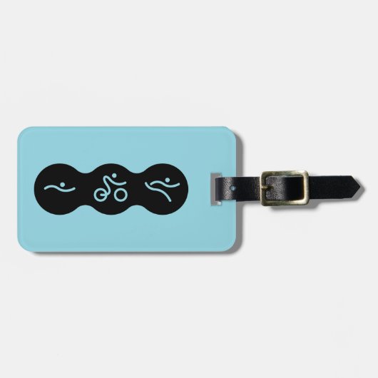 Triathlon cool und einzigartig Design Gepäckanhänger (Vorderseite horizontal)