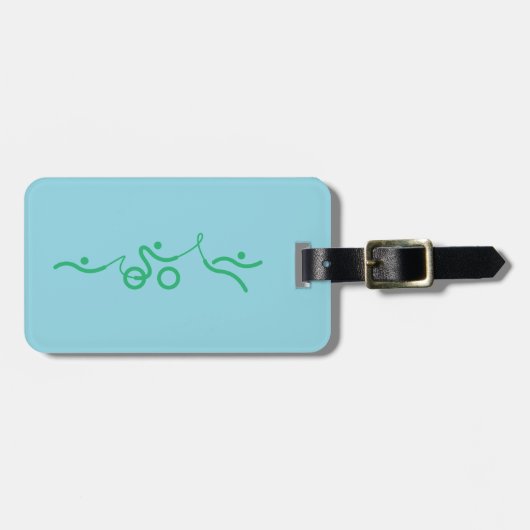Triathlon cool und einzigartig Design Gepäckanhänger (Vorderseite horizontal)