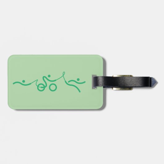 Triathlon cool und einzigartig Design Gepäckanhänger (Rückseite horizontal)