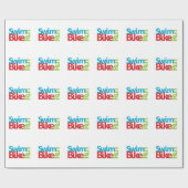 Triathlon cool und einzigartig Design Geschenkpapier (Flach)