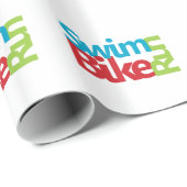 Triathlon cool und einzigartig Design Geschenkpapier (Rolleneckpunkt)