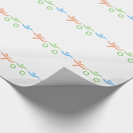 Triathlon cool und einzigartig Design Geschenkpapier (Ecke)