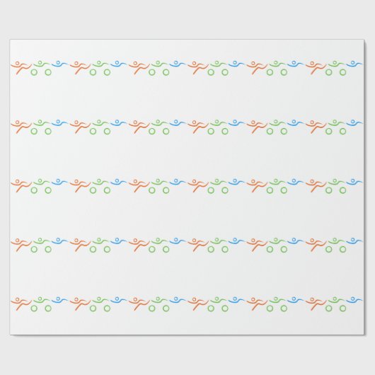 Triathlon cool und einzigartig Design Geschenkpapier (Flach)