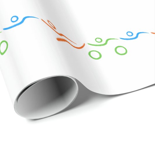 Triathlon cool und einzigartig Design Geschenkpapier (Rolleneckpunkt)