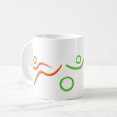 Triathlon cool und einzigartig Design Kaffeetasse (Vorderseite Links)