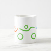 Triathlon cool und einzigartig Design Kaffeetasse (Mittel)