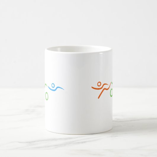 Triathlon cool und einzigartig Design Kaffeetasse (Mittel)