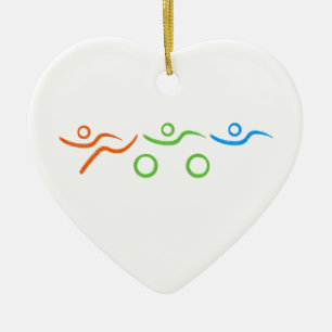 Triathlon cool und einzigartig Design Keramik Ornament