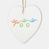 Triathlon cool und einzigartig Design Keramik Ornament (Links)