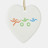 Triathlon cool und einzigartig Design Keramik Ornament (Rechts)