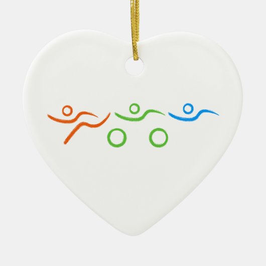 Triathlon cool und einzigartig Design Keramik Ornament (Vorne)