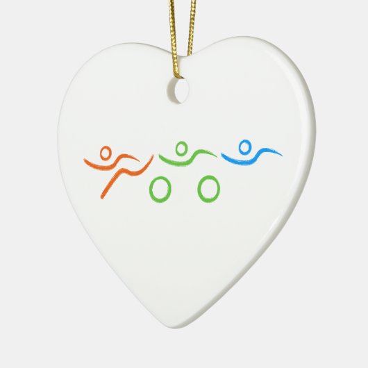 Triathlon cool und einzigartig Design Keramik Ornament (Links)