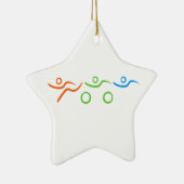 Triathlon cool und einzigartig Design Keramik Ornament (Rechts)