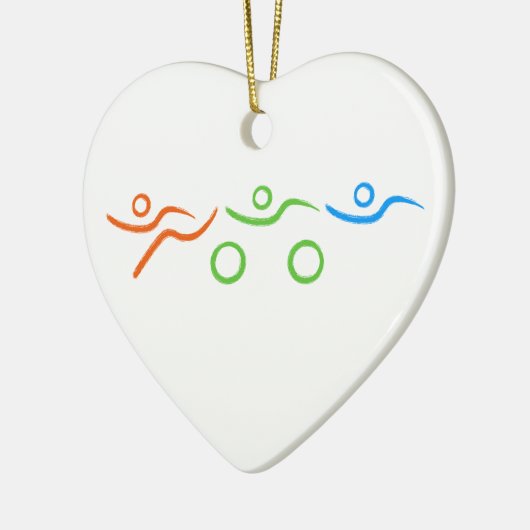 Triathlon cool und einzigartig Design Keramik Ornament (Links)