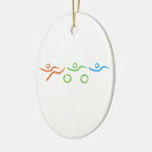 Triathlon cool und einzigartig Design Keramikornament (Links)