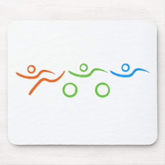 Triathlon cool und einzigartig Design Mousepad (Vorne)