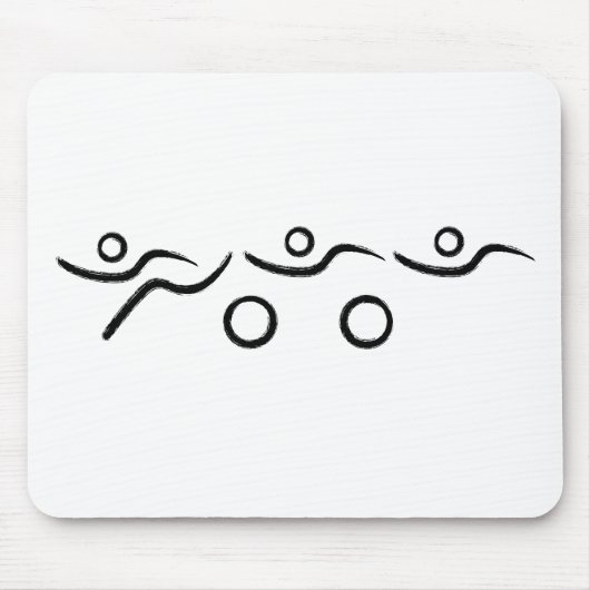 Triathlon cool und einzigartig Design Mousepad (Vorne)