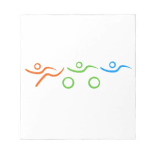 Triathlon cool und einzigartig Design Notizblock