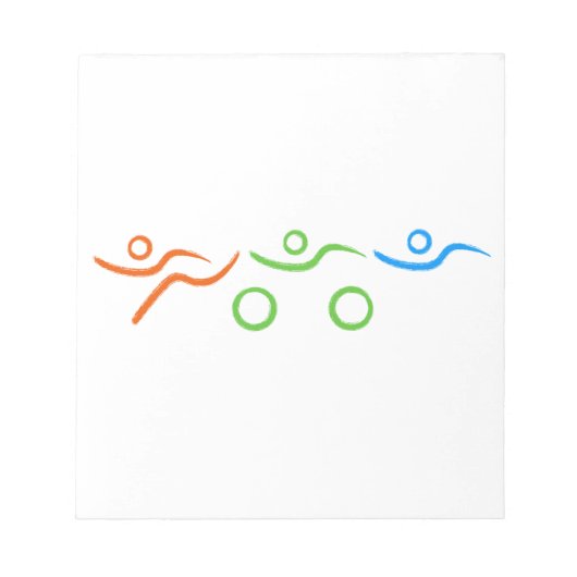 Triathlon cool und einzigartig Design Notizblock (Vorderseite)