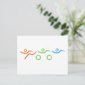 Triathlon cool und einzigartig Design Postkarte (Stehend Vorderseite)