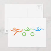 Triathlon cool und einzigartig Design Postkarte (Vorne/Hinten)
