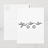 Triathlon cool und einzigartig Design Postkarte (Vorne/Hinten)