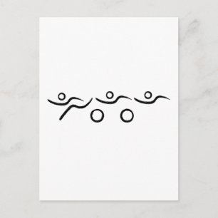 Triathlon cool und einzigartig Design Postkarte