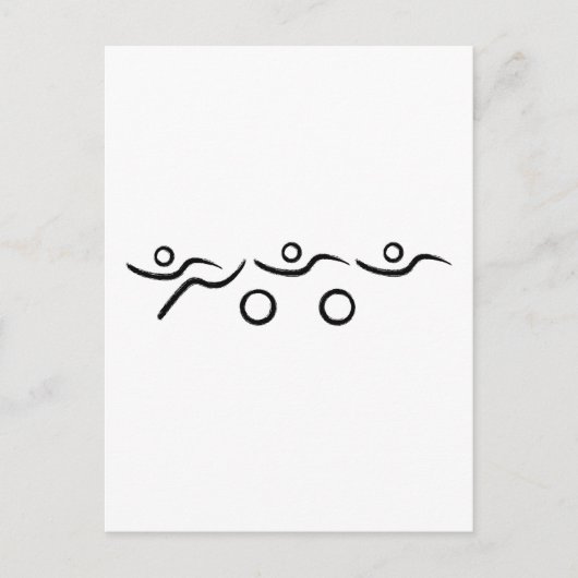 Triathlon cool und einzigartig Design Postkarte (Vorderseite)