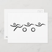 Triathlon cool und einzigartig Design Postkarte (Vorne/Hinten)