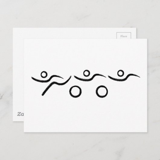 Triathlon cool und einzigartig Design Postkarte (Vorne/Hinten)