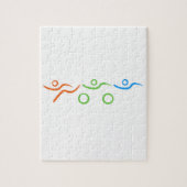 Triathlon cool und einzigartig Design Puzzle (Vertikal)