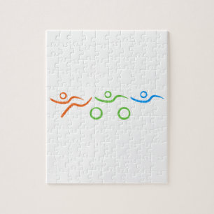 Triathlon cool und einzigartig Design Puzzle