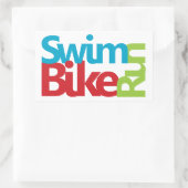 Triathlon cool und einzigartig Design Rechteckiger Aufkleber (Tasche)