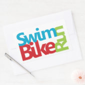 Triathlon cool und einzigartig Design Rechteckiger Aufkleber (Umschlag)