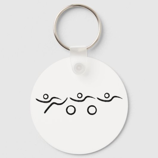 Triathlon cool und einzigartig Design Schlüsselanhänger (Vorderseite)