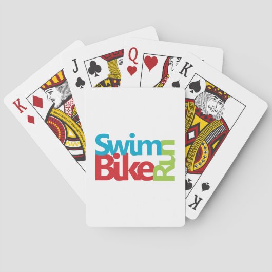 Triathlon cool und einzigartig Design Spielkarten (Rückseite)