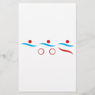Triathlon coole Logo-Abbildung Briefpapier