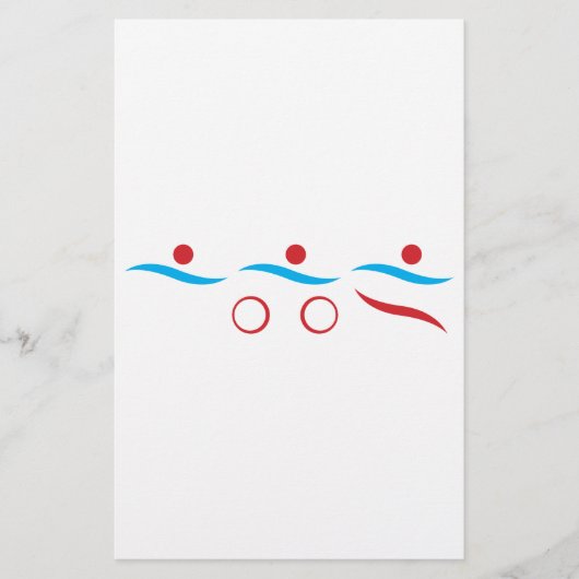 Triathlon coole Logo-Abbildung Briefpapier (Vorderseite)