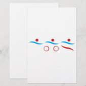Triathlon coole Logo-Abbildung Briefpapier (Vorne/Hinten)
