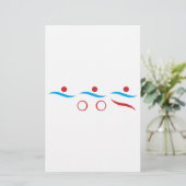 Triathlon coole Logo-Abbildung Briefpapier (Stehend Vorderseite)